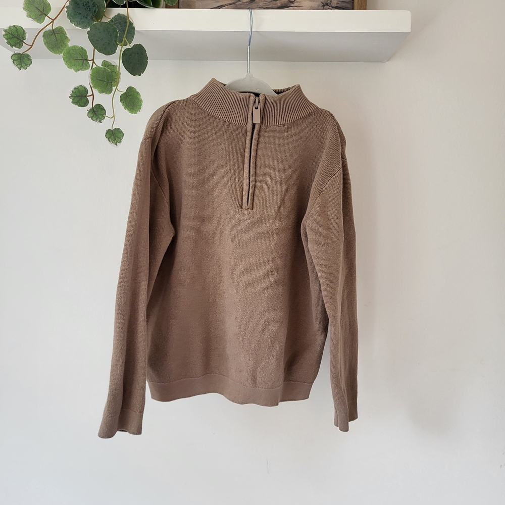 Next Boy's Tan Zip-Up Sweater